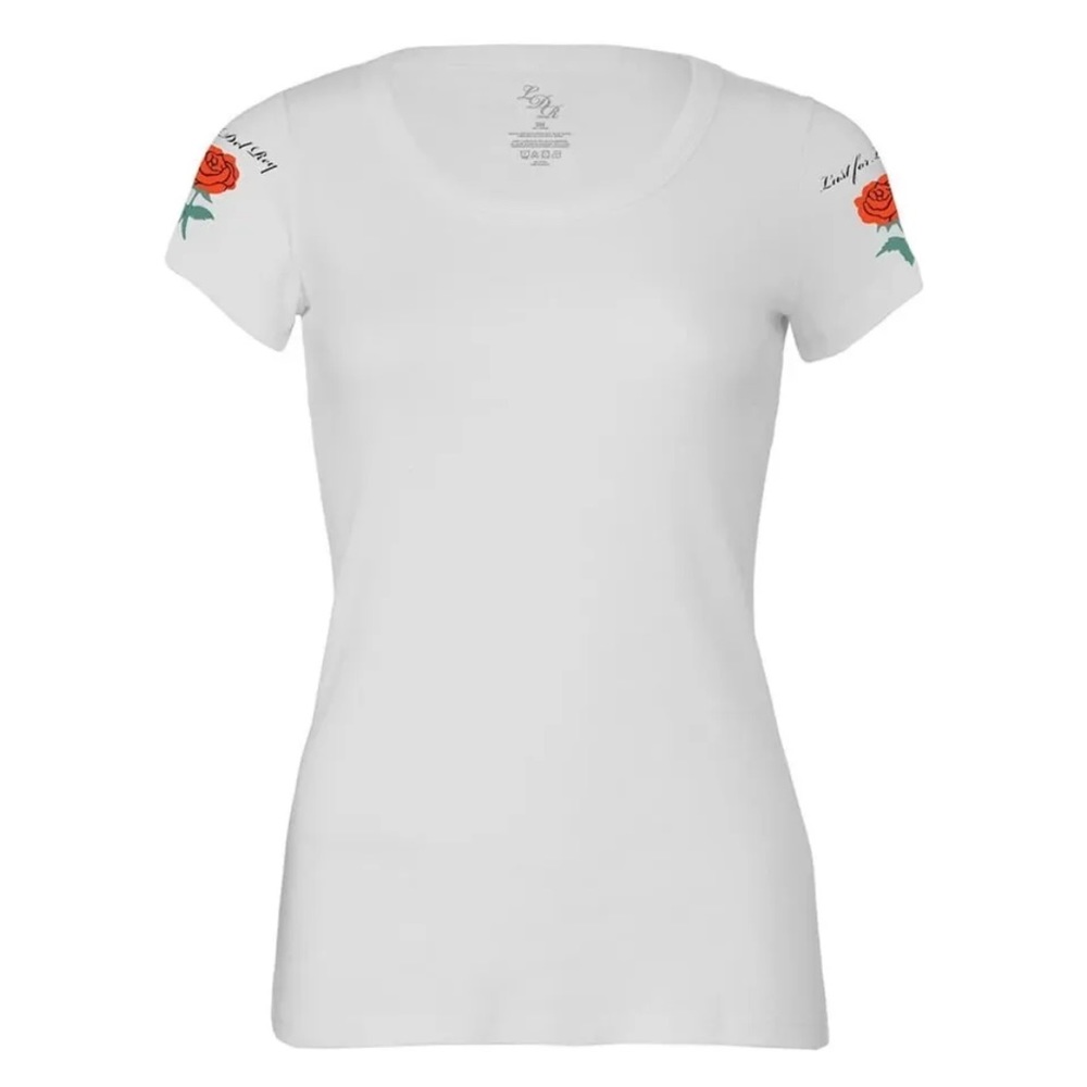 Lana Del Rey Rose Heart Embroidered Sleeves Official T-shirt Size  XL - Picture 2 of 5